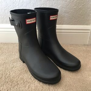 Hunter Original Short Refined Black Boot